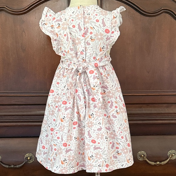 STITCHY FISH Bunny Print and Floral Dress 3T GUC - Picture 7 of 9